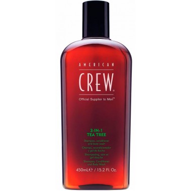 AMERICAN CREW 3-IN-1 TEA TREE - Средство по Уходу за Волосами и Телом на Основе Чайного Дерева 3 в 1, 450мл