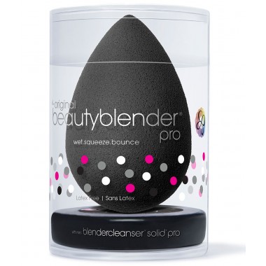 beautyblender pro + pro solid blendercleanser - Спонж для макияжа ЧЁРНЫЙ и мини мыло для очистки ПРО 1 + 30гр