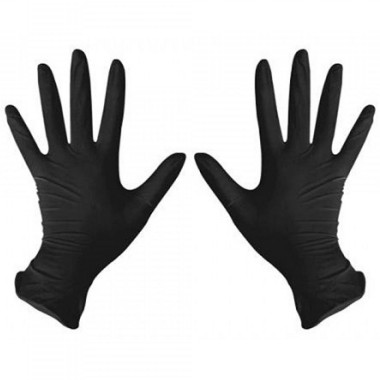 benovy size L - Перчатки нитриловые чёрные размер Л, 1 пара