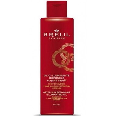 BRELIL Professional SOLAIRE ILLUMINANTING OIL - Масло для волос и тела после пребывания на солнце для сияющего эффекта 150мл