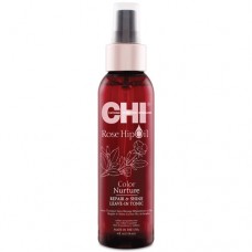 CHI Rose Hip Oil Repair & Shine Leave-In Tonic - Несмываемый спрей с маслом розы и кератином 118 мл. 