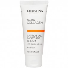 CHRISTINA Cream ElastinCollagen Carrot Oil Moisture with Vit. A, E & HA - Увлажняющий крем с витаминами A, E и гиалуроновой кислотой для сухой кожи 60мл