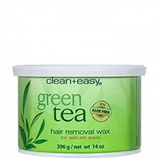 clean+easy Warm Wax Green tea - Тёплый воск в банке "Зеленый чай" с Алоэ БИКИНИ 396гр
