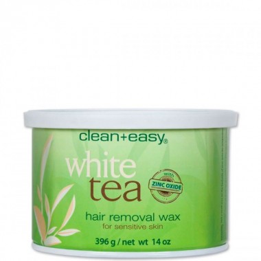 clean+easy Warm Wax White tea - Тёплый воск в банке "Белый чай" (для чувствительной кожи), 396гр