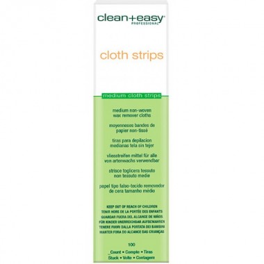 clean+easy Wax Cloth strips Medium - Бумажные ленты для тела 100шт