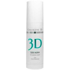 Collagene 3D Cream SEBO NORM - ПРОФ Крем для лица себорегулирующий для комбинированной и жирной кожи 150мл