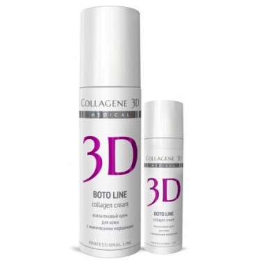 Collagene 3D Cream BOTO LINE - ПРОФ Крем для лица с Syn®-ake комплексом, коррекция мимических морщин 150мл