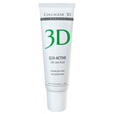 Collagene 3D FACE Serum SILK CARE Q10-ACTIVE - ПРОФ Флюид для лица с коэнзимом Q10 "Шелковый уход" 30мл