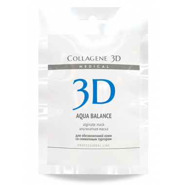 Collagene 3D Mask AQUA BALANCE - Альгинатная маска для лица и тела с гиалуроновой кислотой 30гр