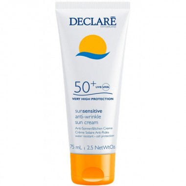 DECLARE SUN SENSITIVE Anti-Wrinkle Sun Cream SPF 50+ - Солнцезащитный крем с омолаживающим действием СЗФ 50+, 75мл