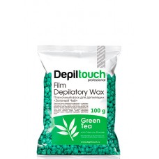 Depiltouch Film Depilatory Wax GREEN TEA - Горячий гранулированный плёночный воск ЗЕЛЁНЫЙ ЧАЙ 100гр