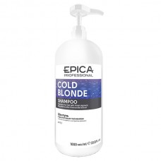 EPICA Professional COLD BLOND SHAMPOO - Шампунь для нейтрализации жёлтого оттенка волос с маслом макадамии и экстрактом ромашки 1000мл