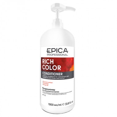 EPICA Professional RICH COLOR CONDITIONER - Кондиционер для окрашенных волос с маслом макадамии и экстрактом виноградных косточек 1000мл