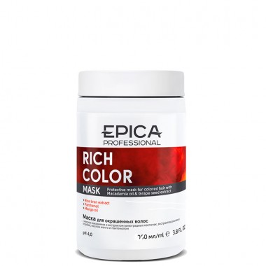 EPICA Professional RICH COLOR MASK - Маска для окрашенных волос с маслом макадамии и экстрактом виноградных косточек 250мл