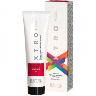 Estel XTRO White - Пигмент прямого действия для волос Красный 100мл