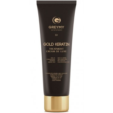 GREYMY GOLD KERATIN TREATMENT CREAM DE LUXE - Кератин Крем для восстановления и выпрямления волос 100мл
