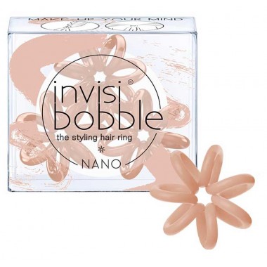 Invisibobble NANO Make-Up Your Mind - Резинка-браслет для волос, цвет Постэльный Розовый 3шт