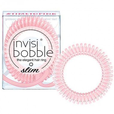 Invisibobble SLIM Time To Pink - Резинка-браслет для волос, цвет Мерцающий розовый 3шт