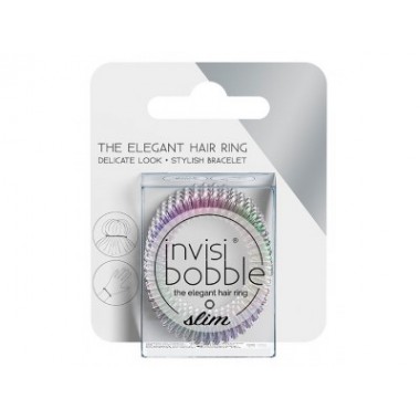 Invisibobble SLIM Vanity Fairy - Резинка-браслет для волос с подвесом, цвет Радужный 3шт