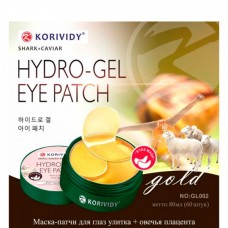 KORIVIDY EYE PATCH - Гидрогелевые патчи под глаза с экстрактом Улитки и Плаценты, от морщин Восстановление 60шт