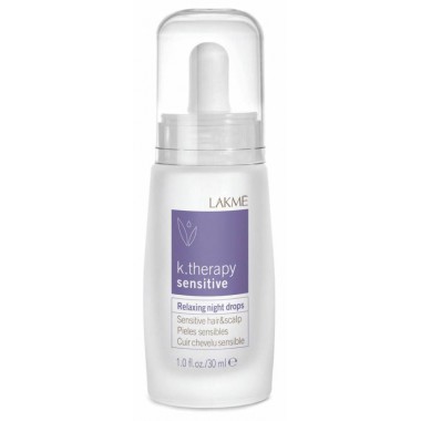 LAKME k.therapy Sensitive Relaxing Night Drops Hair&Scalp - Ночное успокаивающее средство для чувствит. кожи головы и волос 30мл