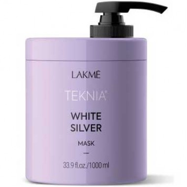 LAKME TEKNIA NEW! WHITE SILVER MASK - Тонирующая маска для нейтрализации желтого оттенка волос 1000мл