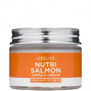 LEBELAGE Ampule Cream NUTRI SALMON - Крем ампульный для лица с МАСЛОМ ЛОСОСЯ 70мл