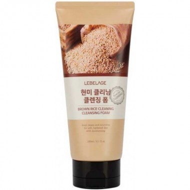 LEBELAGE Cleansing Foam BROWN RICE - Пенка очищающая с ЭКСТРАКТОМ РИСА 180мл
