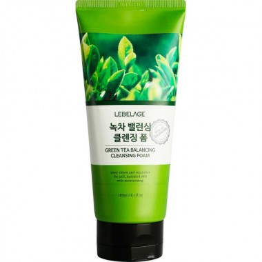 LEBELAGE Cleansing Foam GREEN TEA - Пенка очищающая с ЗЕЛЁНЫМ ЧАЕМ 180мл