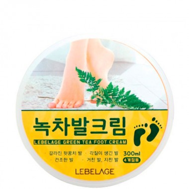 LEBELAGE Foot Cream GREEN TEA - Крем для ног с экстрактом ЗЕЛЁНОГО ЧАЯ 300мл