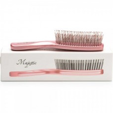 Majestic Pastel Pink - Инновационная универсальная расчёска СВЕТЛО-РОЗОВАЯ для тонких ослабленных волос и чувствительной кожи головы 372 зубчиков