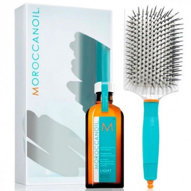 MOROCCANOIL SUMMER LIGHT Set - Набор летний для волос (Масло восстанавливающее для тонких волос + Щетка Лопатка) 100мл + Щётка