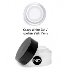 nano professional Gel - Гель цветной для прорисовки линии улыбки Crazy White Gel 15мл