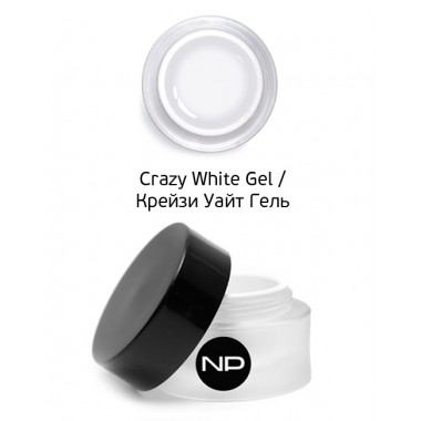 nano professional Gel - Гель цветной для прорисовки линии улыбки Crazy White Gel 5мл