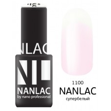 nano professional NANLAC - Гель-лак линия улыбки NL 1100 супербелый 6мл