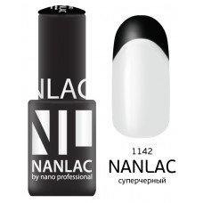 nano professional NANLAC - Гель-лак линия улыбки NL 1142 суперчёрный 6мл