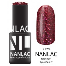 nano professional NANLAC - Гель-лак Металлик NL 2170 красный бриллиант 6мл