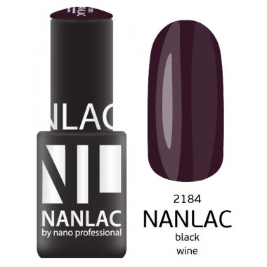 nano professional NANLAC - Гель-лак NL 2184 Black Wine 6мл