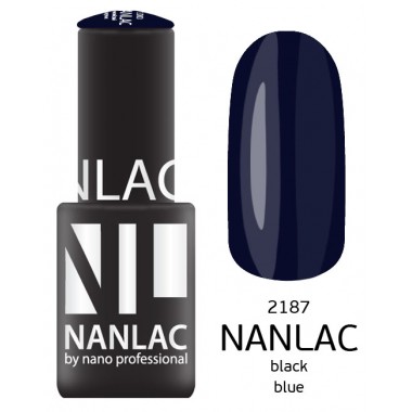 nano professional NANLAC - Гель-лак NL 2187 Black Blue 6мл