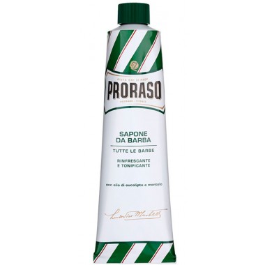 PRORASO GREEN SHAVING CREAM - Концентрированный Крем-мыло для бритья ЗЕЛЁНЫЙ 150мл