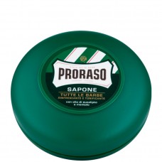 PRORASO GREEN SHAVING SOAP IN A BOWL - Мыло для бритья в чашке ЗЕЛЁНОЕ 75мл
