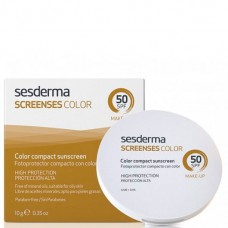 Sesderma SCREENSES COLOR Compact sunscreen SPF50 BROWN - Солнцезащитное Тональное Средство (ТЁМНЫЙ тон) СЗФ50, 10гр