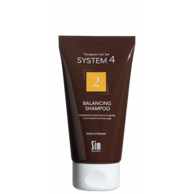 Sim SENSITIVE SYSTEM 4 Climbazole Shampoo 2 - Шампунь №2 для сухих поврежденных и окрашенных волос 75мл