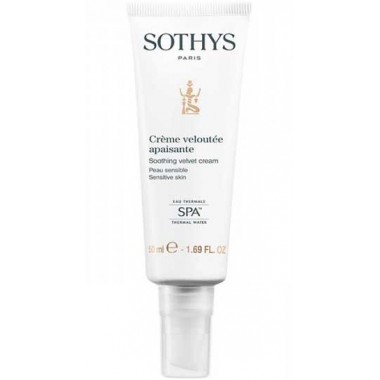 SOTHYS Sensitive Soothing velvet cream - Успокаивающий Крем для чувствительной кожи (Нормальная и Сухая) 50мл