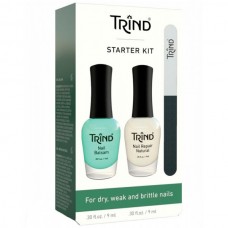 Trind Starter Set (Nail Repair Original + Nail Balsam + Nail Magic Buffer) - Набор для сухих и ломких ногтей 9 + 9мл + пилочка